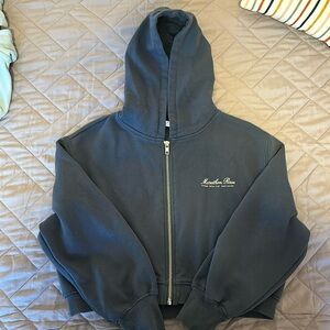 Zara girl cropped hooded jacket, faded color, size 9